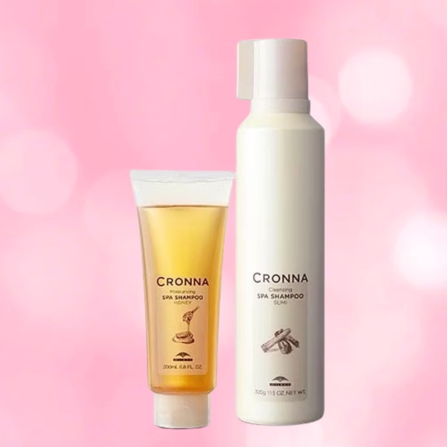 MILBON CRONNA CLEANSING SPA 200+320 ML.แชมพูสำหรับหนังศรีษะแห้ง และ มัน ทำความสะอาด สิ่งตกค้างบนหนังศีรษะได้อย่างหมดจด