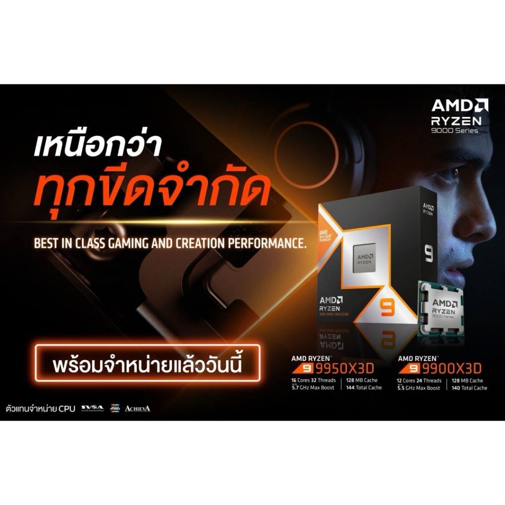 Ryzen 9 9950X3D: 16 Cores 32 Threads, Max Boost 5.7 GHz