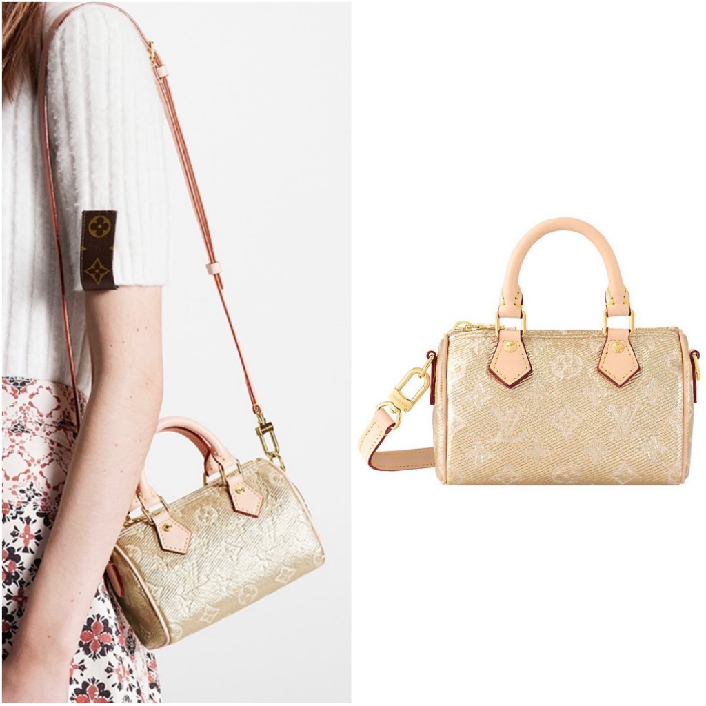 LOUIS VUITTON/Nano Speedy/Pillow Bag/Canvas Bag/Handbag/Should Bag/Messenger Bag/ของแท้100%