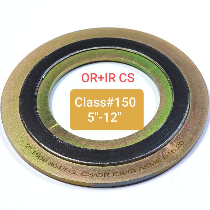 Spiral Wound Gasket (SWG) ปะเก็นเหล็ก #150P CS(OR/IR) ขนาด(5"-12")  ปะเก็นทนความร้อน ท่อแรงดันสูง