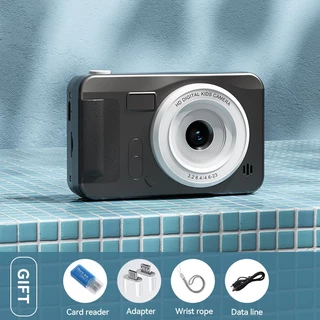 การ์ด TF ฟรี เครื่องบัตร CCD กล้องดิจิตอลสำหรับเด็กแบบพกพากล้องคู่ความละเอียดสูง 2.4 นิ้ว พิกเซลความละเอียดสูง 4400W