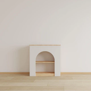 Po Furniture เตาผิงมินิมอล เตาผิงปลอมมินิมอล เข้ากับห้องได้หลากหลายรูปแบบ ขนาด 80x25x80 cm. **สินค้าประกอบเอง**