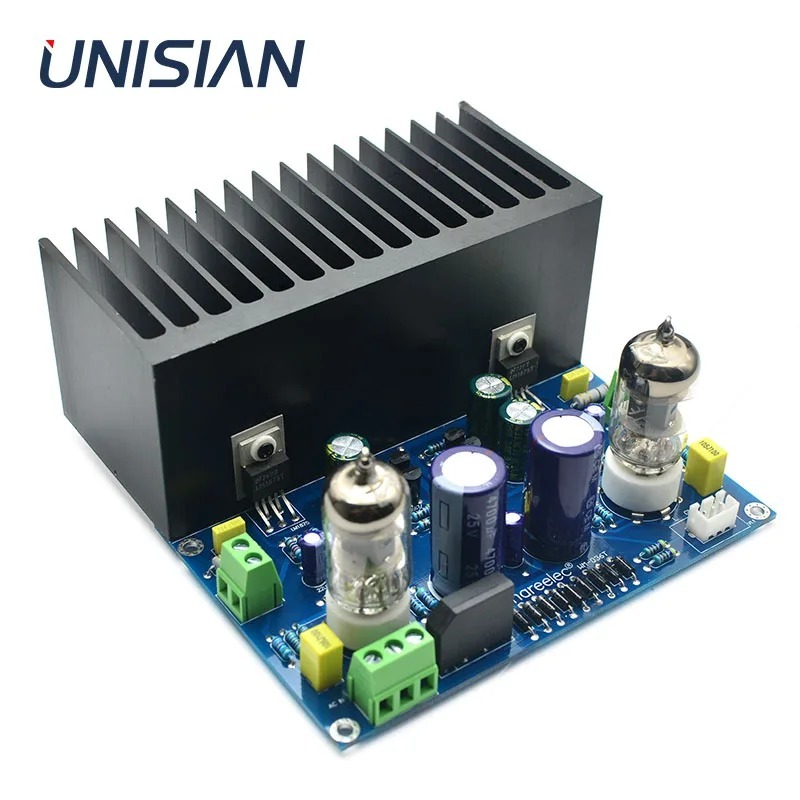 UNISIAN 25W+25W Vacuum Tube Amplifier Board HIFI 6J1+LM1875 Electronic Valve Poower Amplifiers DIY k