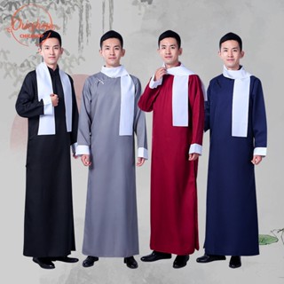 ชุดเจ้าพ่อเซี่ยงไฮ้ สีพื้น เรียบหรู ชุดจีนโบราณ เหมาะสำหรับง…