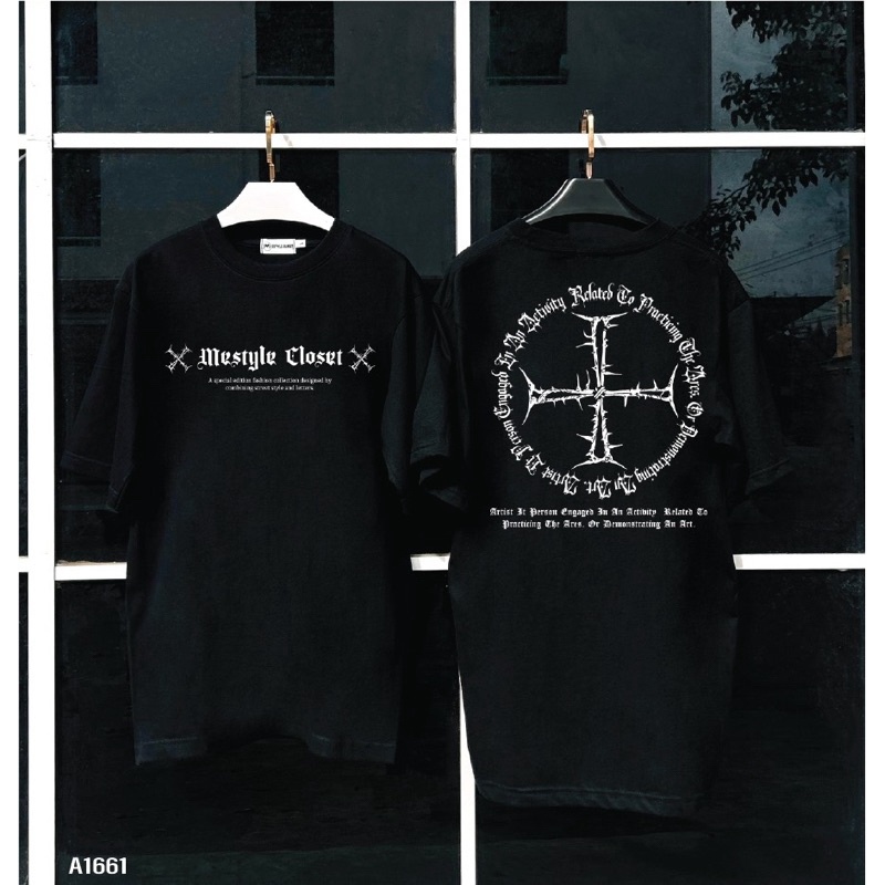 เสื้อCotton100% สกรีน หน้า-หลังแบบดิจิตอล เนื้อผ้าหนานุ่ม A1661-แขนสั้น