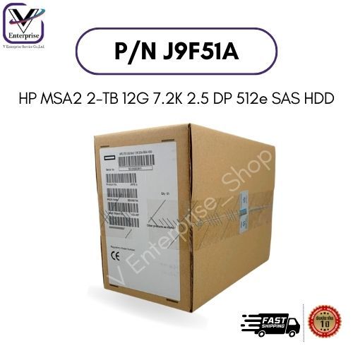 J9F51A HP MSA2 2-TB 12G 7.2K 2.5 DP 512e SAS HDD ฮาร์ดดิสก์ รับประกัน 1 ปี New Inbox