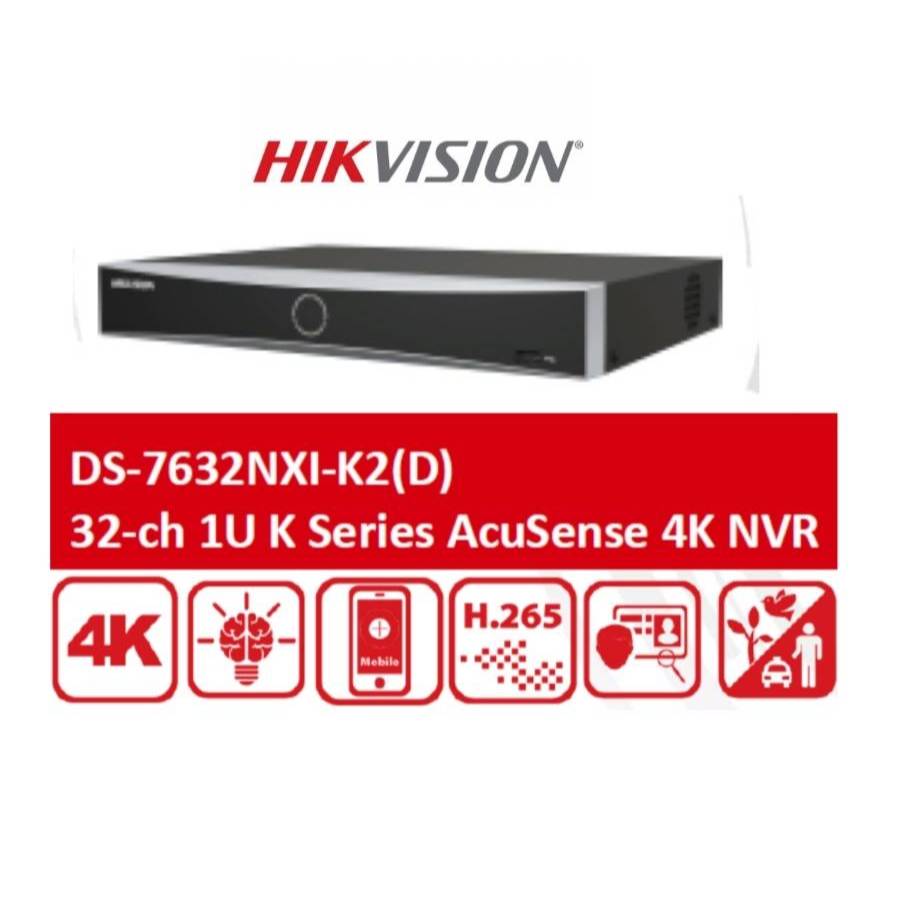 DS-7632NXI-K2(D) NVR 32Ch. เครื่องบันทึกภาพ 32ช่องแบบไอพี