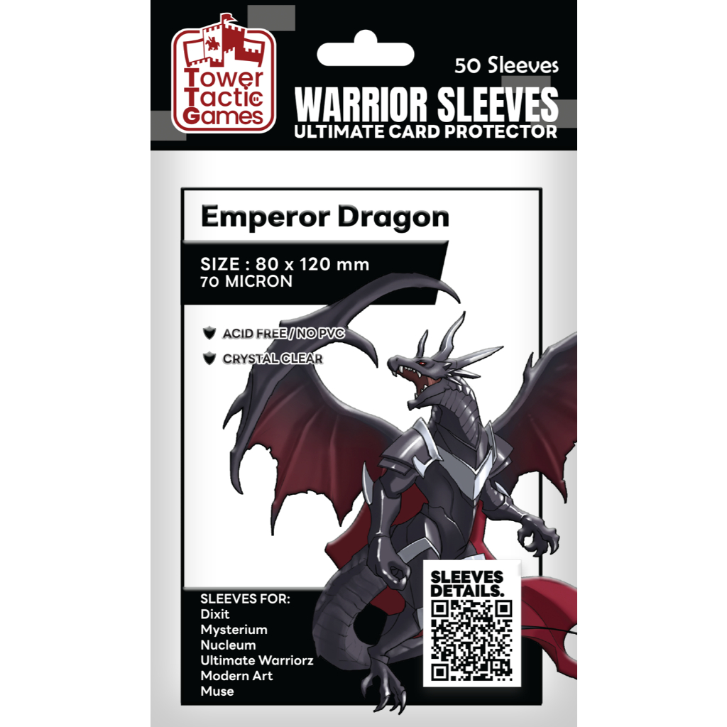 SLEEVES ซองใส่การ์ด ซองการ์ด WARRIOR SLEEVES FOR BOARDGAME&CARDGAME - TOWER TACTIC GAMES บอร์ดเกม/การ์ดเกม