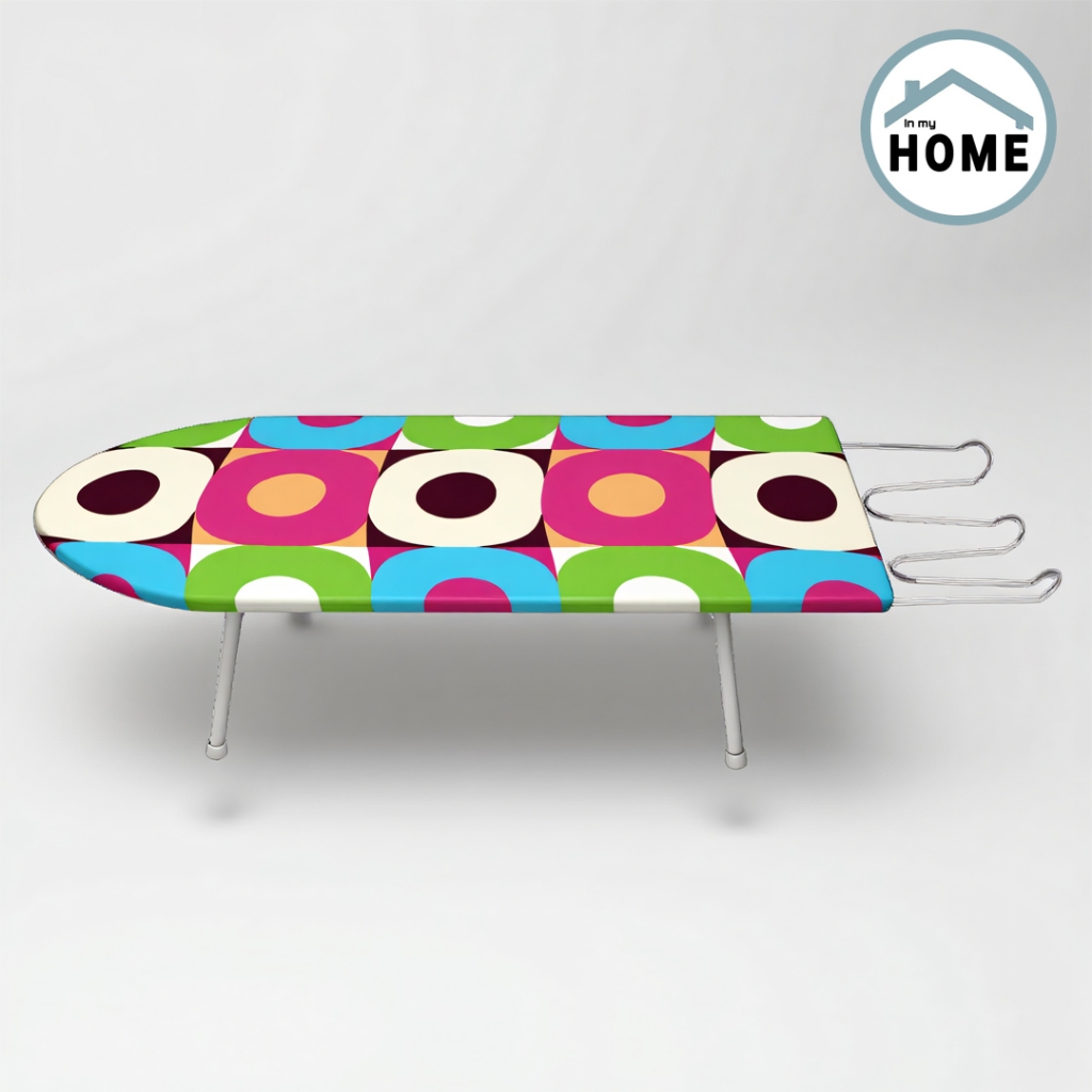 Inmyhomeโต๊ะรีดผ้าแบบ แบบนั่งรีด รุ่นขายู *คละลาย-คละสี*