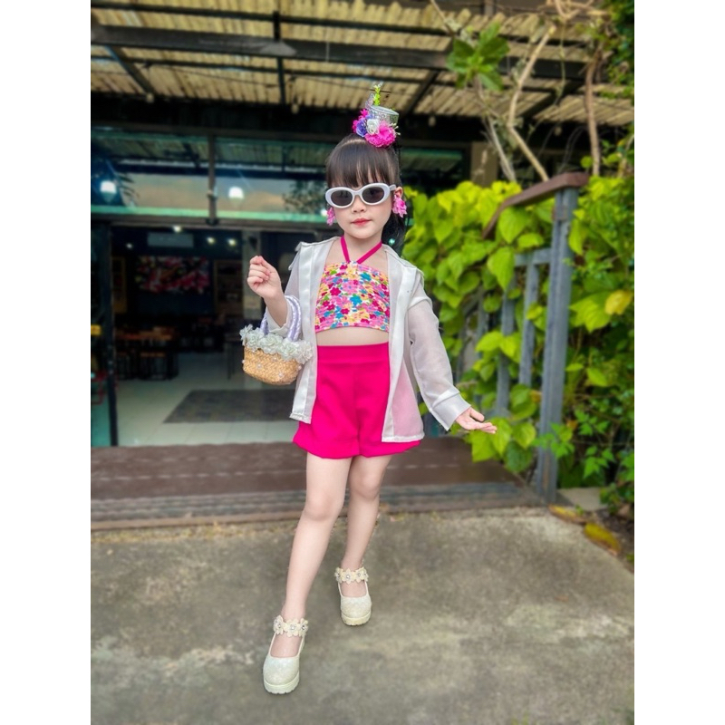 เซ็ตตล้องคอสงกรานต์ เสื้อผ้าเด็ก เสื้อเชิ๊ต