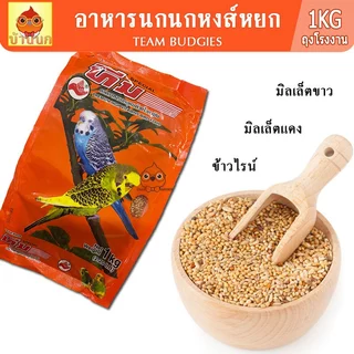 Team Budgie ทีม หงส์หยก 1kg (ถุงโรงงาน) นกหงส์หยก ฟอพัส เลิฟเบิร์ด และ นกขนาดเล็ก