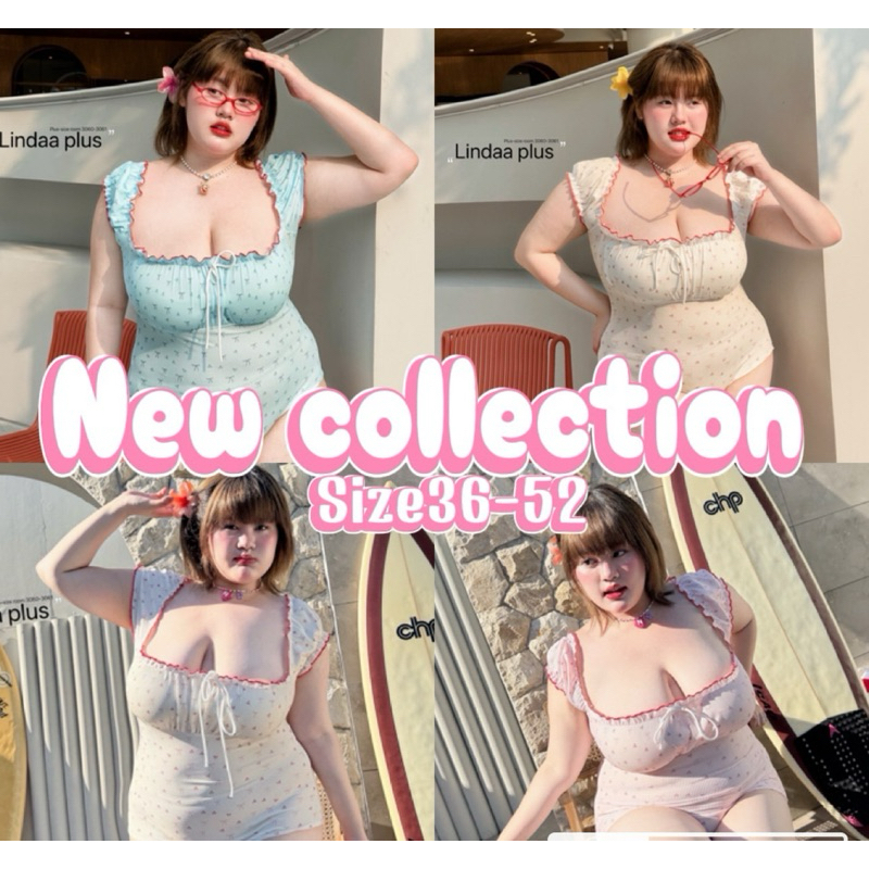(Shopee video & live มีส่วนลด) ชุดว่ายน้ำวันพีท แขนทรงตุ๊กตาน่ารัก ผ้าร่องพิมพ์ลายโบว์size38-52