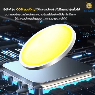 〚 รับประกัน 2 ปี 〛ไฟสปอร์ตไลท์ ULMIX รุ่น COB Spotlight แสงขาว ไฟสนามบอล ไฟโรงงาน สว่างมากกันน้ำIP66