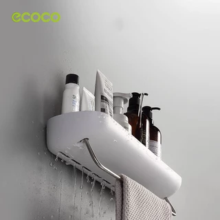 ecoco ชั้นวางของในห้องน้ำ ไม่ต้องเจาะผนัง ที่วางของติดผนัง มีกาวแถม ชั้นวางห้องน้ำ รุ่น E1923
