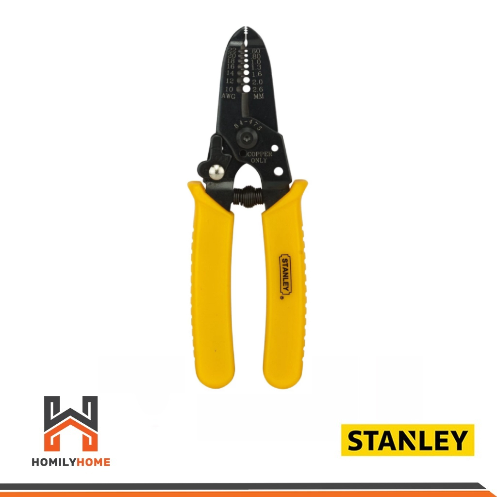 STANLEY คีมปอกสายไฟคุณภาพสูง ขนาด 6-3/8 นิ้ว รุ่น 84-475-22 คีมปอกสายไฟ