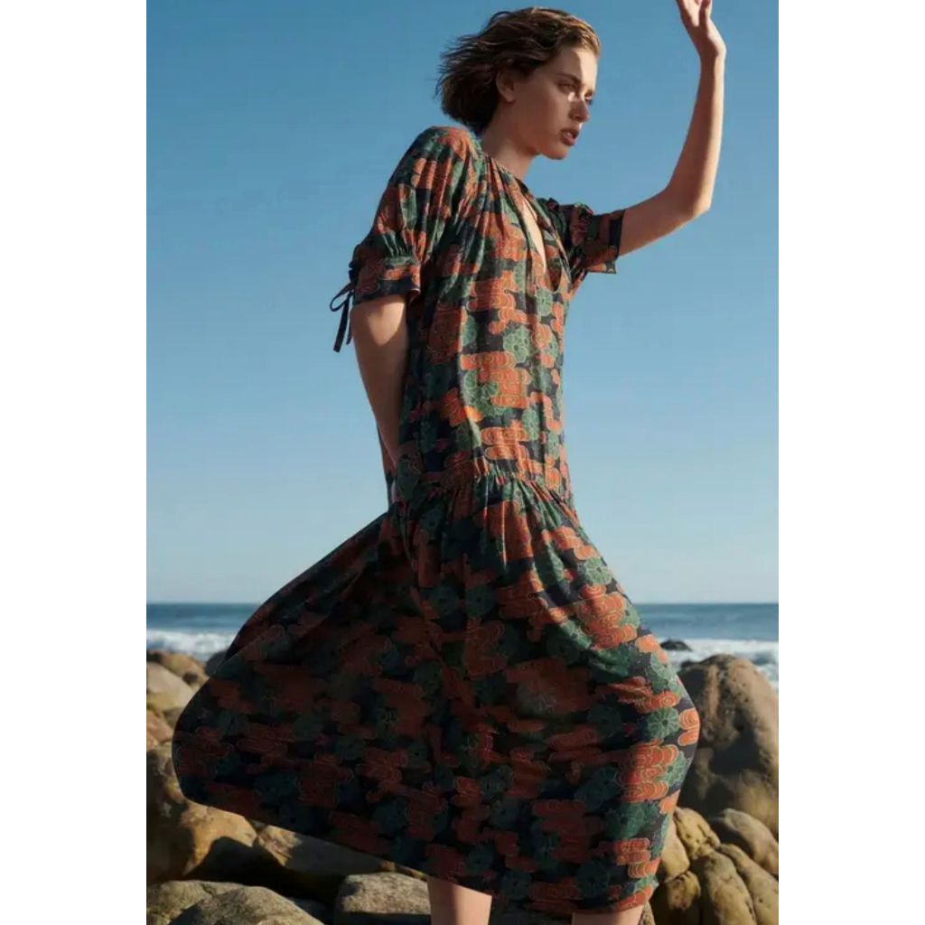 ULLA JOHNSON Selena Coverup Forest Dress รอบอก 46 นิ้ว