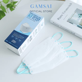 GAMSAI KF OXYGEN PLUS *แพ็ค4กล่อง*หน้ากากอนามัยทางการแพทย์ หน้ากากป้องกันฝุ่นPM2.5 ไวรัสและแบคทีเรียหนา4ชั้นรูปทรง3Dสีขา