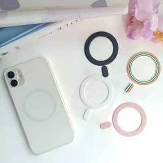 แผ่นแม่เหล็กติดหลังมือถือ พร้อมตัววัดเคสในตัว ติดแล้วมีสไตร์เรียบง่าย