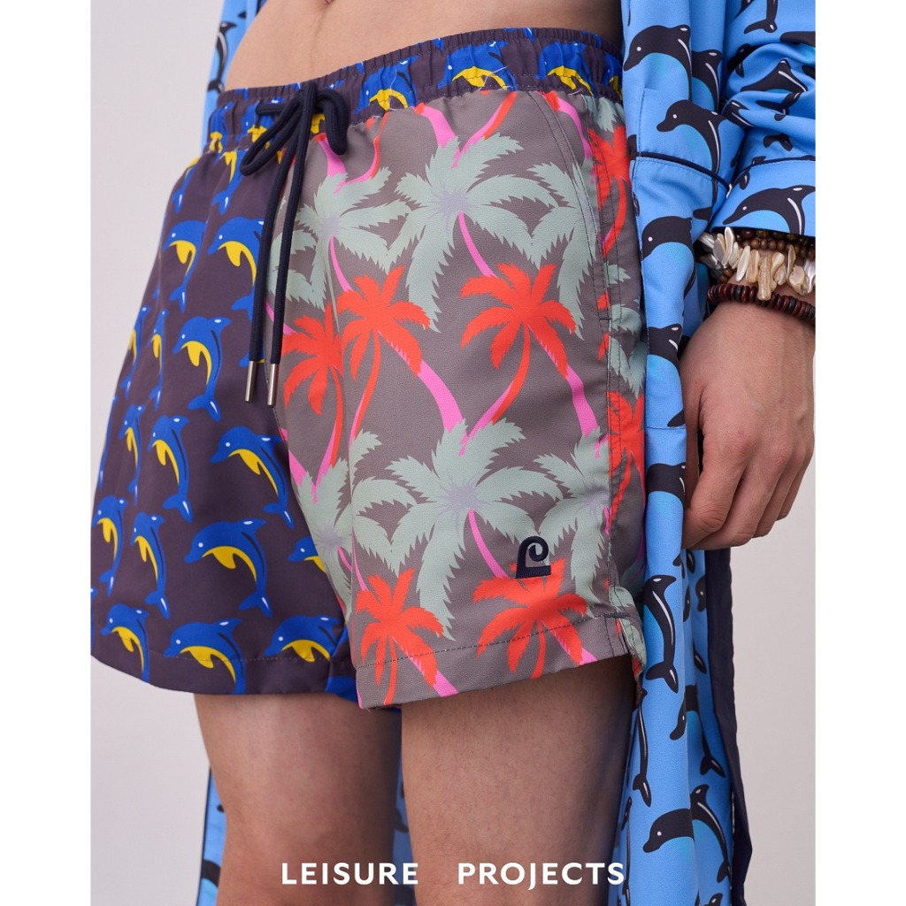 (LEISURE PROJECTS) patchwork loma swim shorts