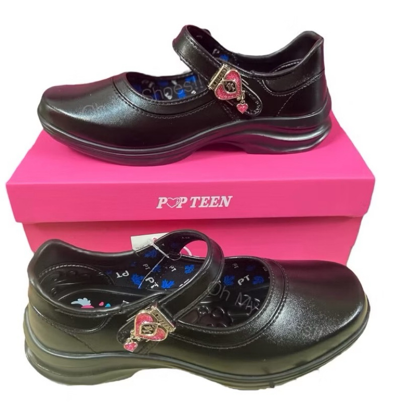 รองเท้านักเรียน ผู้หญิง Popteen รุ่นใหม่ล่าสุดปี 2025ออกบินใบเสร็จได้