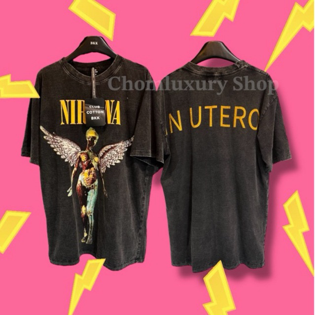 เสื้อยืดลาย Nir นางฟ้ารุ่นใหม่!! ผ้าฟอก อก 44-46 โอเวอร์ไซส์ ใส่ได้ทั้งผู้หญิงผู้ชาย งานคัตติ้งดีมากผ้านิ่มใส่สบาย