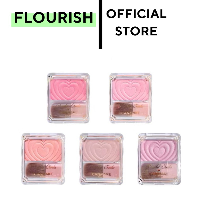 พร้อมส่งในไทย 🇯🇵Canmake blush  Powder Cheeks บลัชออนหัวใจแบบฝุ่น
