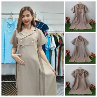 ชุดคลุมท้องสีกากี อก34-42 นิ้ว มีเชือกผูกหลัง ปรับสายใส่ได้ถ…