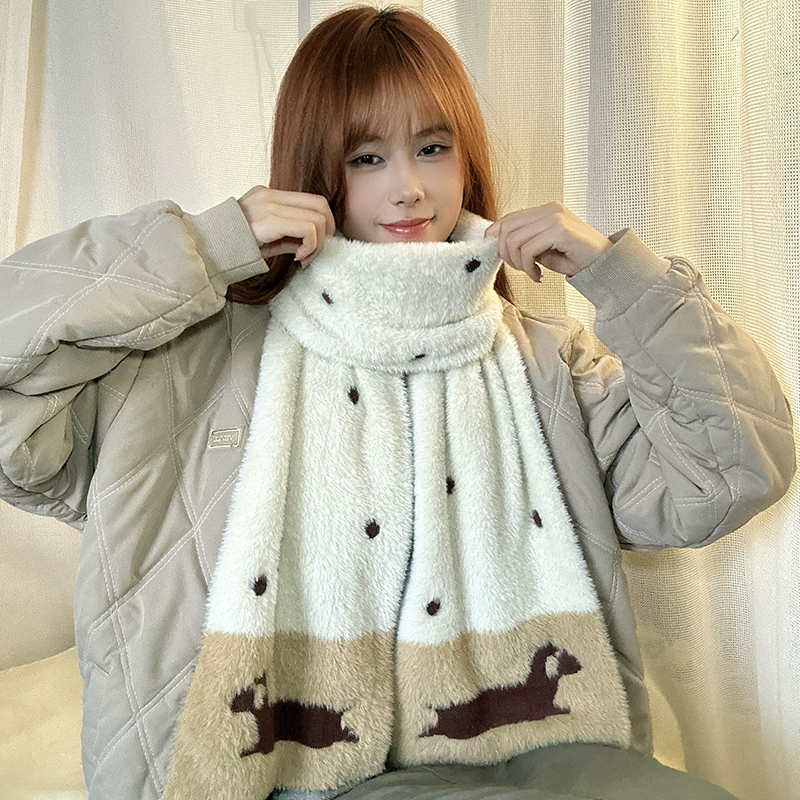 🌭พร้อมส่ง🌭 ผ้าพันคอสีน้ำตาล น้องหมาดัชชุน Dachshund Scraf ใช้ได้ 2ด้าน ผ้าดีหนานุ่ม แมชได้หลายแบบ - รูปที่ 3