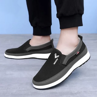 Beemory รองเท้าผ้าใบแฟชั่นผู้ชาย slip on เหมาะกับวันกึ่งทางการ มีหลายสี แมทซ์ได้ทุกชุด หนุ่มสายเกาหลีมินิมอล ต้องมี