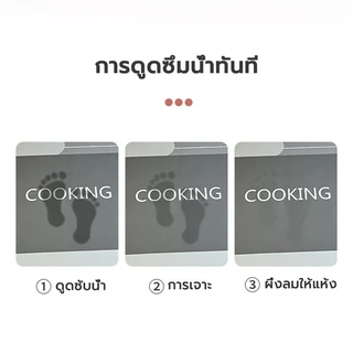 พรมเช็ดเท้า นิ่ม ซับน้ำได้ดี แห้งเร็ว มีจุดกันลื่นด้า นล่างพรมชุดพรมเซ็ตคู่ พรมขนสั้น พรมปูพ