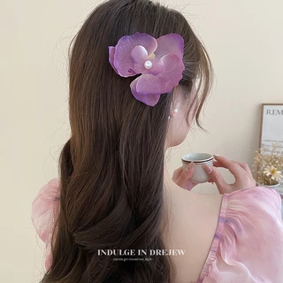 ในไทย💖กิ๊บติดผมรูปกล้วยไม้รูปผีเสื้อไล่โทนสีประดับมุกInsแฟชั่นคลิปด้านข้างเหมาะกับซัมเมอร์วันสงกรานต์สําหรับผู้หญิง