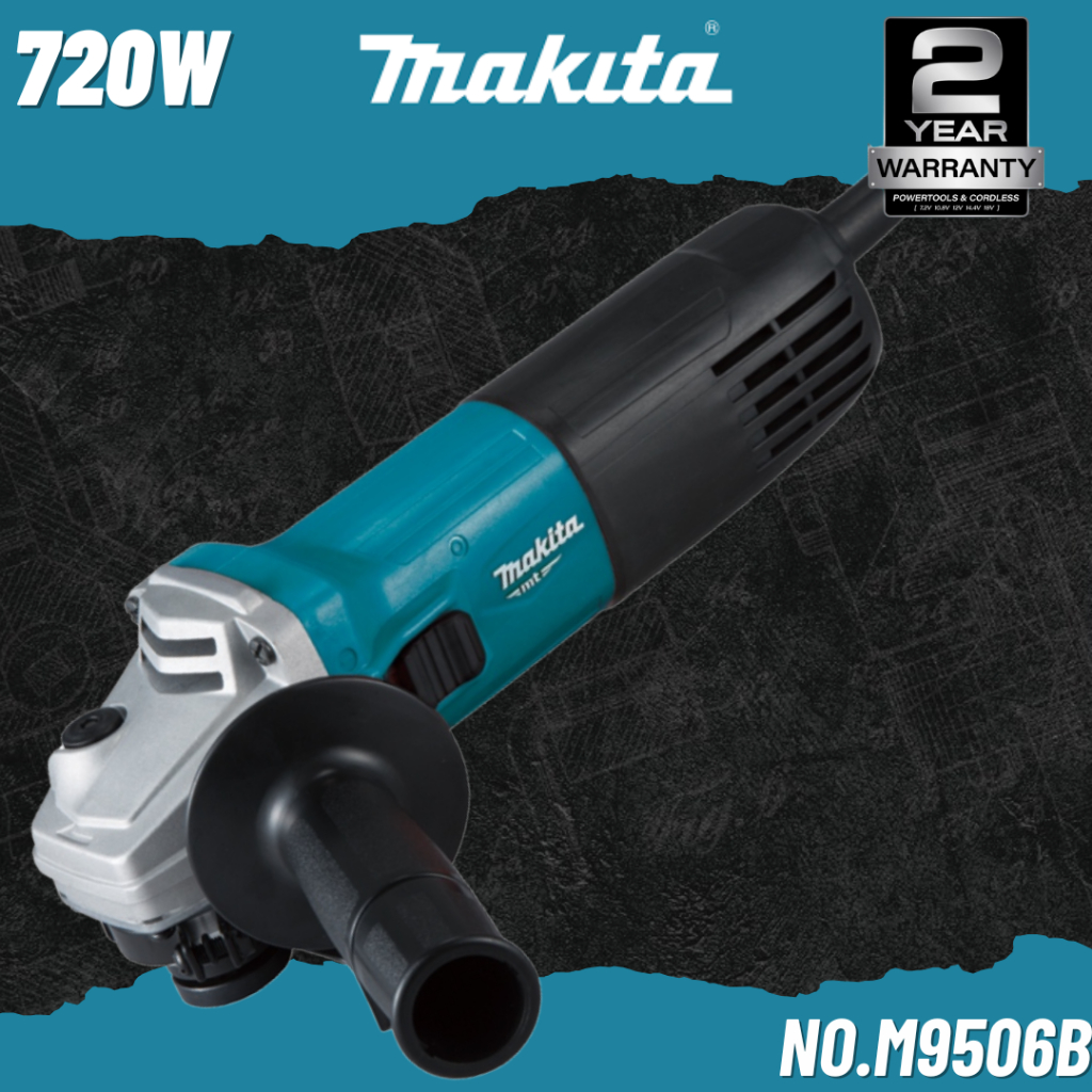 MAKITA เครื่องเจียร์ไฟฟ้า ขนาด 4" 720W สวิตช์สไลด์ No.M9506B