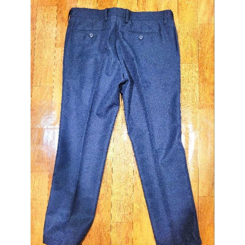 กางเกงสแลคชายสีกรมท่า GQขากระบอกเล็กเอว 36 มือสอง