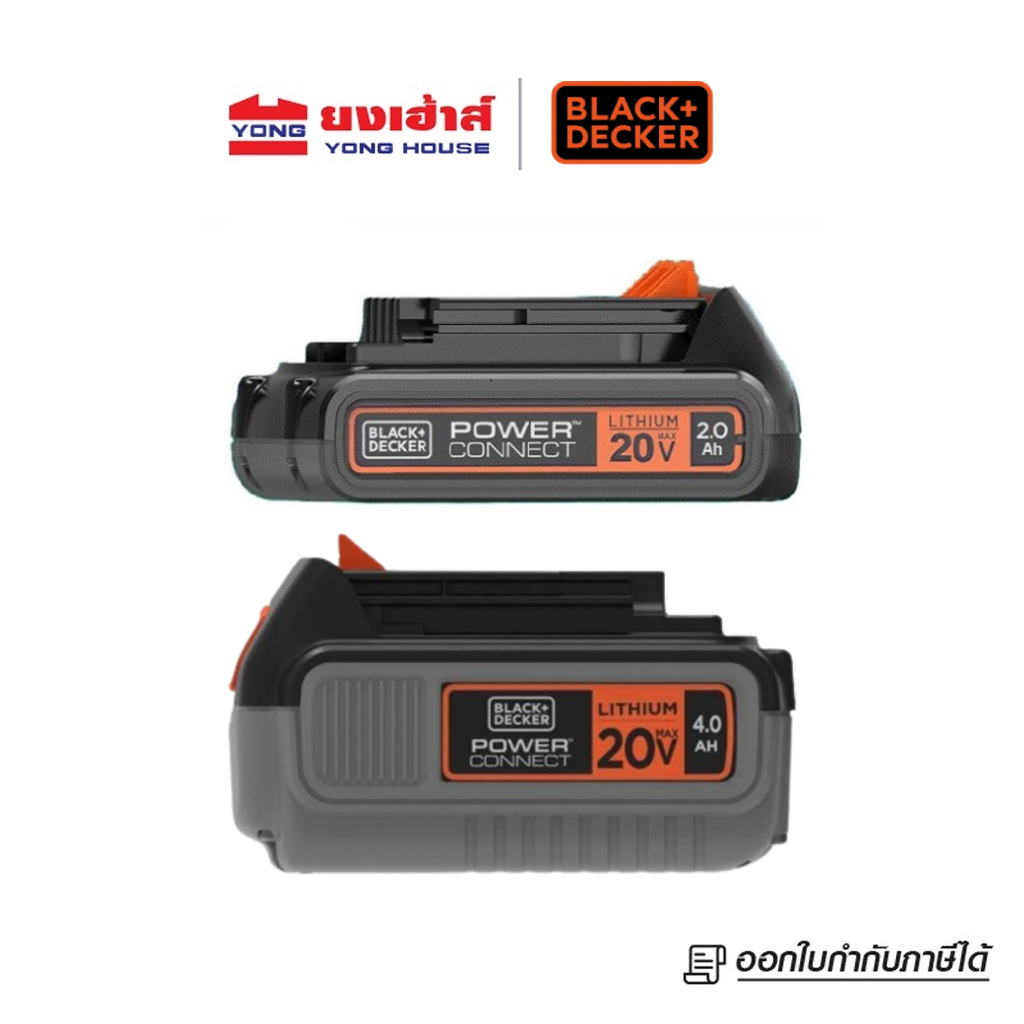 BLACK&DECKER แบตเตอรี่ 18V (20V max) 4.0 AH รุ่น BL4018-B1 20V 2.0Ah รุ่น BL2018-KR