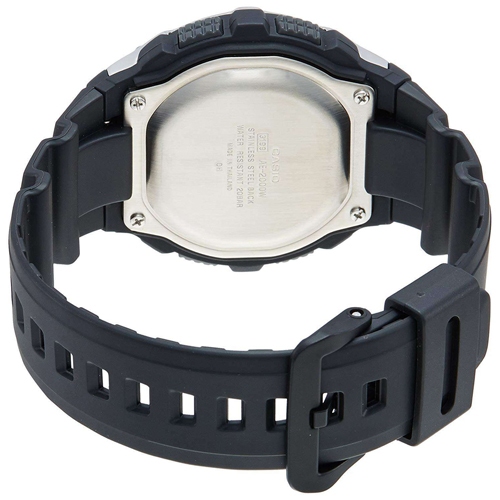 Casio Standard นาฬิกาข้อมือผู้ชาย สีดำ สายเรซิน รุ่น AE-2000W,AE-2000W-1B,AE-2000W-1BVDF