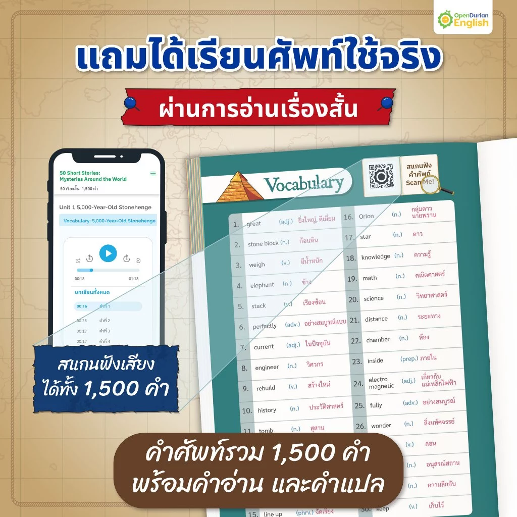 Read N' Joy: 50 Short Stories: Mysteries Around the World หนังสือฝึกภาษาผ่านเรื่องสั้น แนวลึกลับ by OpenDurian OPDENG thumbnail 7