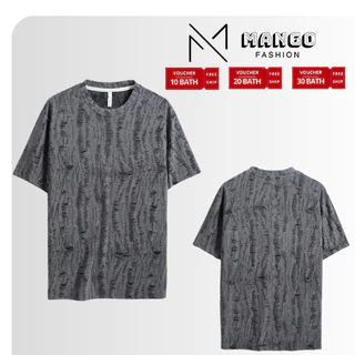 WS33 - เสื้อยืดแขนสั้นผู้ชาย ดีไซน์ขาดๆ ในสไตล์เสื้อผ้าบุรุษ M-2XL