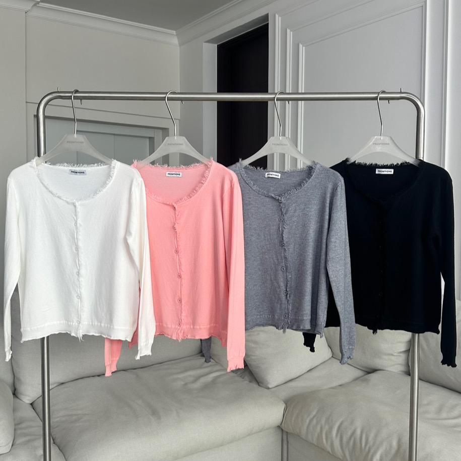 PTCD2053 เสื้อแขนยาวไหมพรมแต่งขอบ PROMTHONG