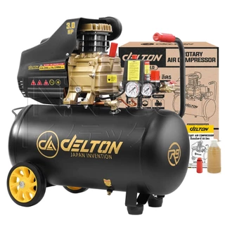 DELTON ปั๊มลมโรตารี่ 50 ลิตร 3 แรงม้า Rotary Air Compressor 50L รุ่น DRT-50L-R ทนทานงานหนัก จ่ายลมแรง เติมลมเร็ว