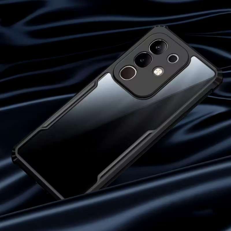 Vivo Y29ตรงรุ่น(พร้อมส่งในไทย)เคสกันกระแทกขอบสีหลังใสVivo Y04/Vivo Y29S 5G/Vivo Y29 4G