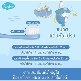 (ส่งด่วน/ส่งทันที🔥) Kindee แปรงสีฟันเด็กขนนุ่ม สำหรับเด็ก 1-6 ปี คอแปรงโค้งงอได้ รับกับช่องปากเด็ก
