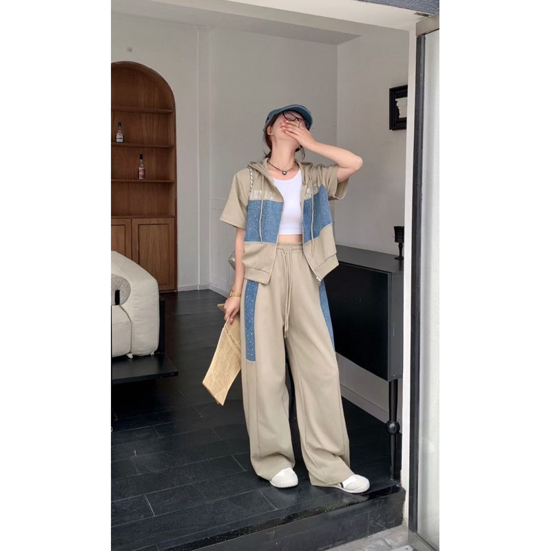 3596เซ็ทแขนสั้นขายาวสวยสุดจึ้งเข้าใหม่