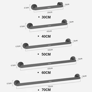 ecoco ราวพาดผ้าอลูมิเนียม ติดผนัง กันน้ำ ไม่เป็นสนิม ไม่ต้องเจาะผนัง ที่แขวนผ้าขนหนู ราวตากผ้า E24089-24093