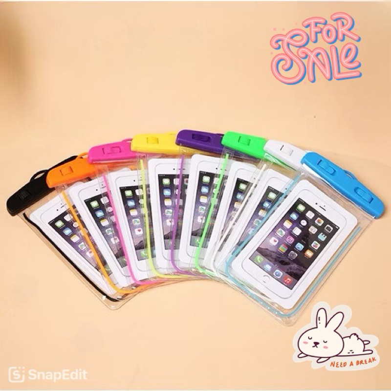 ซองกันน้ำ พร้อมสายคล้องคอ ใต้น้ำซองสะท้อนแสง สำหรับ 6.3 นิ้ว