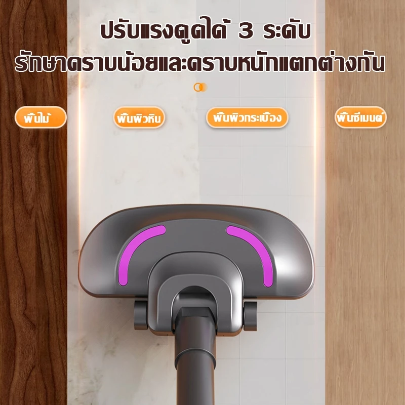 【รับประกัน 5 ปี】Supor เครื่องดูดฝุ่นไร้สาย 128000Pa กำจัดไร/ดูดฝุ่น/ขนสัตว์เลี้ยง ที่ดูดฝุ่นไร้สาย Vacuum Cleaner thumbnail 4