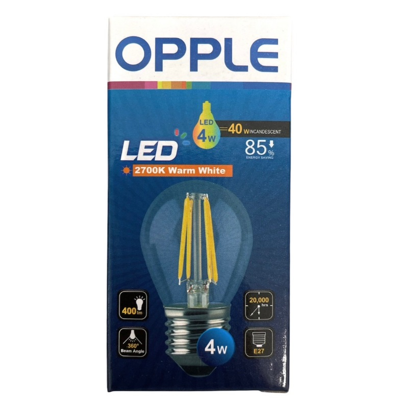 Opple LED Filament รุ่น Ecomax ทรงปิงปอง G45
