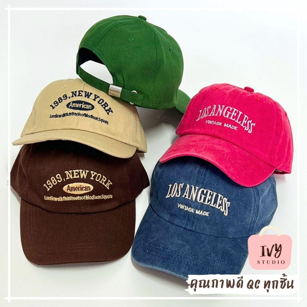 💕ivy หมวกแก๊ป Los angeless (B85) หมวกแฟชั่นเกาหลี กันแดด แนว sport กีฬา
