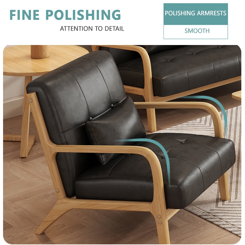 โซฟา โซฟานั่งเล่น โซฟาราคาถูกๆ โซฟาไม้ โซฟาคอนโด โซฟาสไตล์ญี่ปุ่น โซฟาหนังPU โซฟาสไตน์นอร์ดิก Sofa - รูปที่ 5