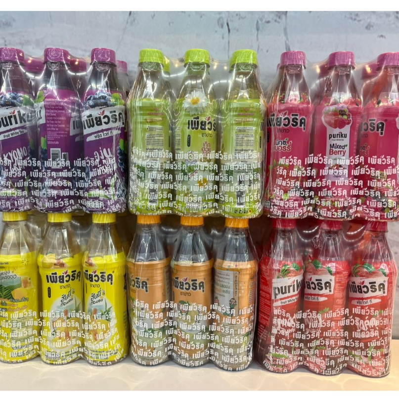 (ยกแพ็ค) เพียวริคุ ชาขาว แบบขวด มี 6 รสชาติ ปริมาณสุทธิ 350 มล. x 6 ขวด