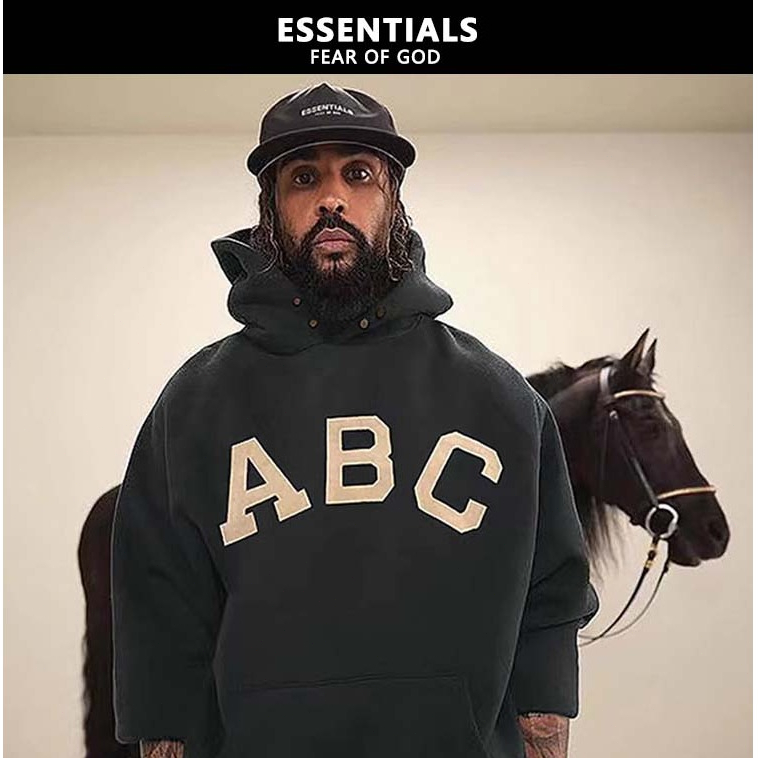 『ESSENTIALS』เสื้อฮู้ด FEAR OF GOD ESSENTIALS เสื้อฮู้ดตัวอักษร ABC ของ FOG ซีซั่นที่ 7